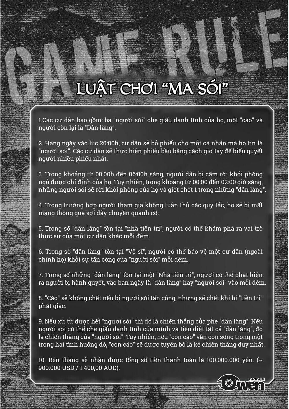 Trò Chơi Ma Sói: Cáo Điên Chapter 13 - Next Chapter 14