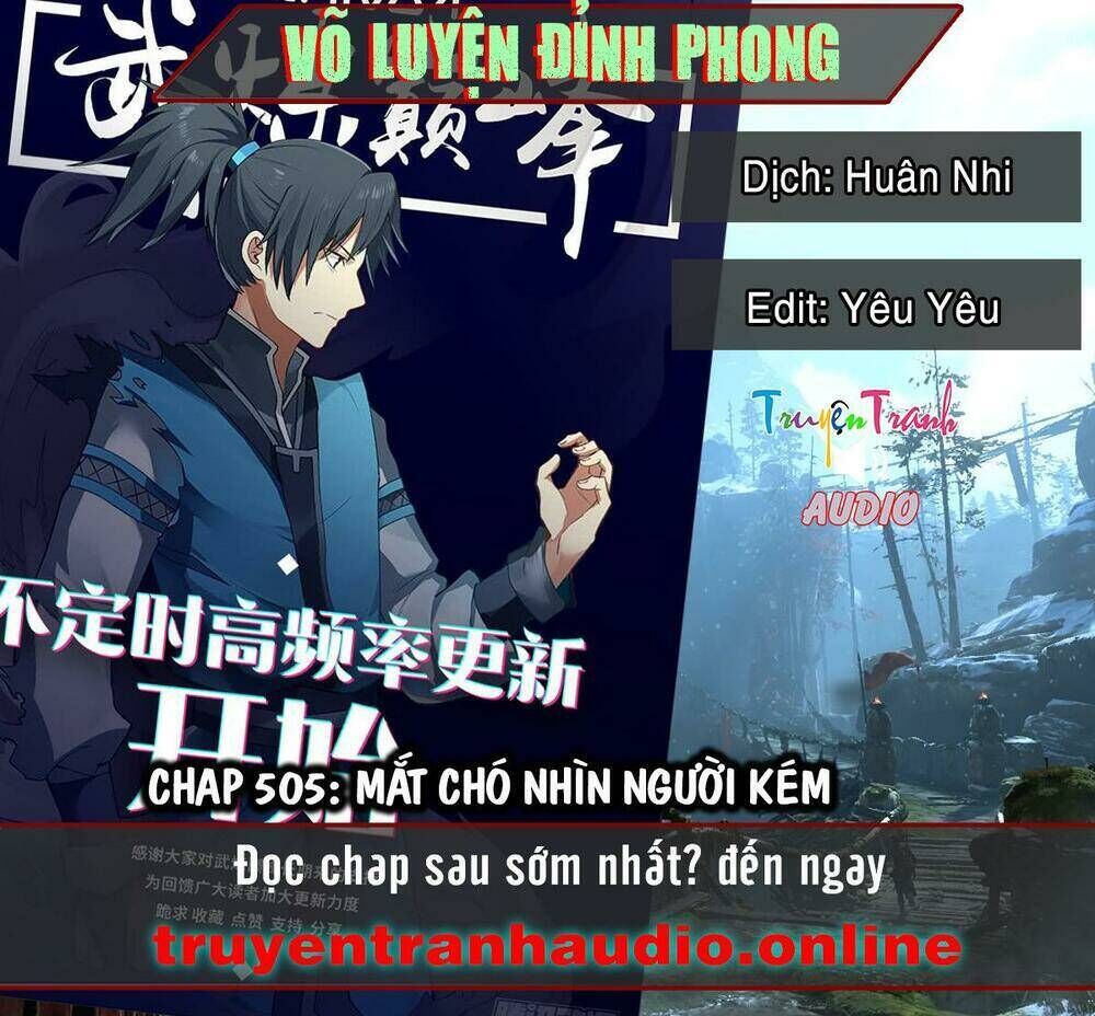 võ luyện đỉnh phong chapter 505 - Next chapter 506 : Ếch ngồi đáy giếng