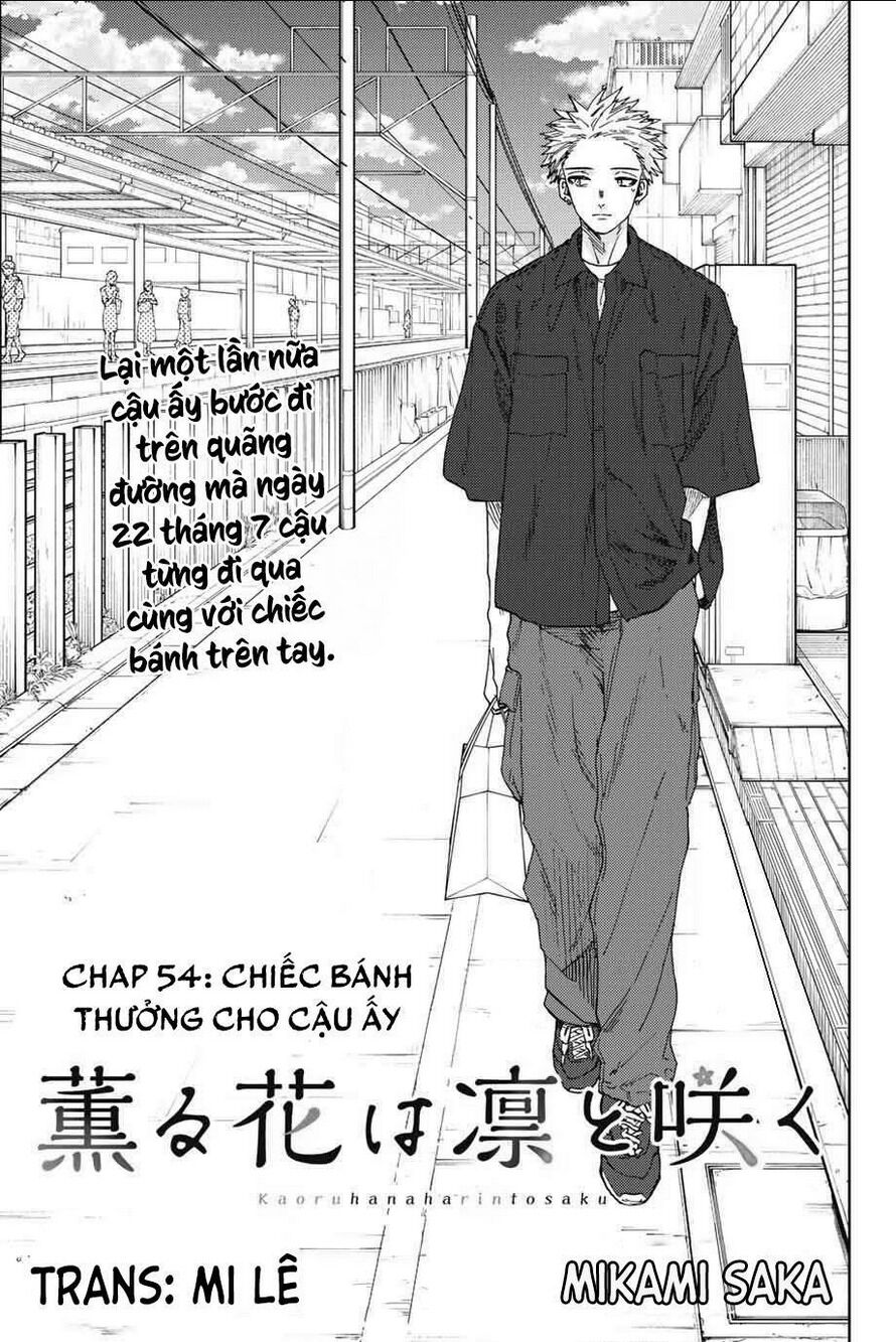 the fragrant flower blooms with dignity - kaoru hana wa rin to saku chapter 54: chiếc bánh thưởng cho cậu ấy - Next chapter 55: nhà của waguri-san