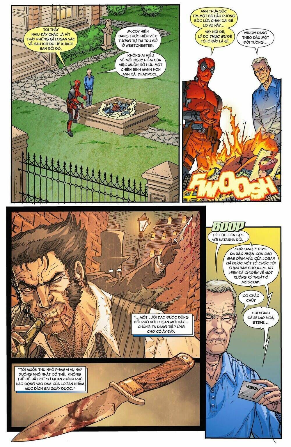 death of wolverine - deadpool & captain america [one shot] chương 1 - Trang 2