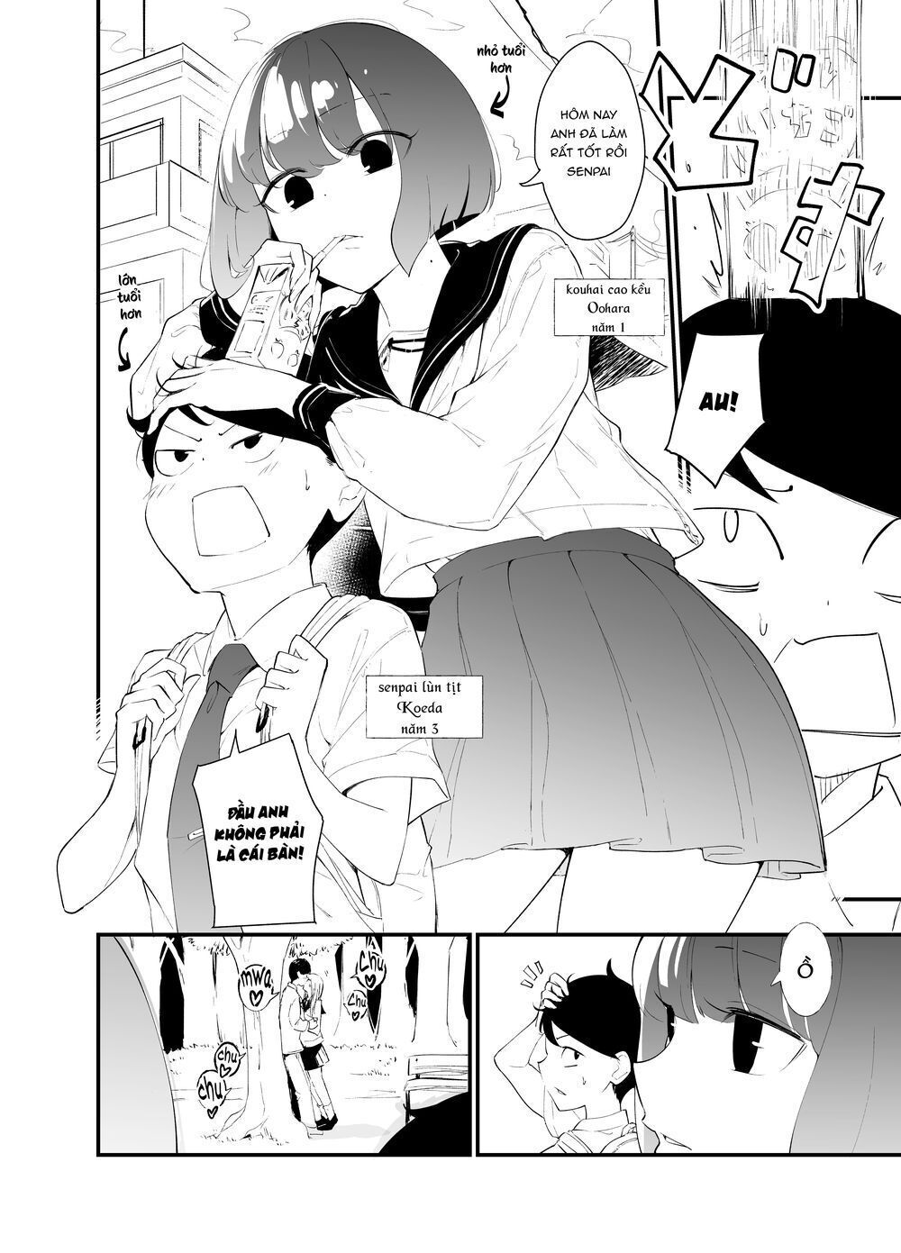 Koushinchou No Kouhai () To Teishinchou No Senpai () Ga Renai Ni Hatten Suru Made Chapter 3 - Trang 2