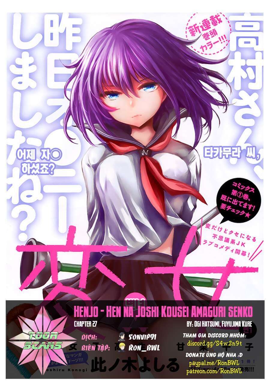 Henjo - Hen na Joshi Kousei Amaguri Senko Chapter 27 - Trang 2