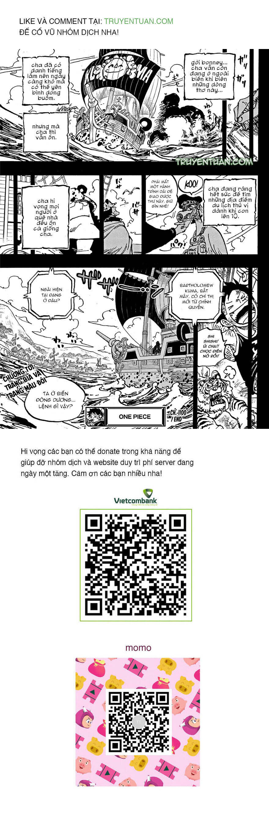 One Piece Chapter 1100 - Trang 2