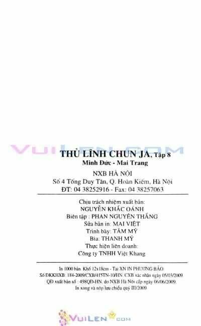 Thủ Lĩnh Chunja Chapter 8 - Next Chapter 9