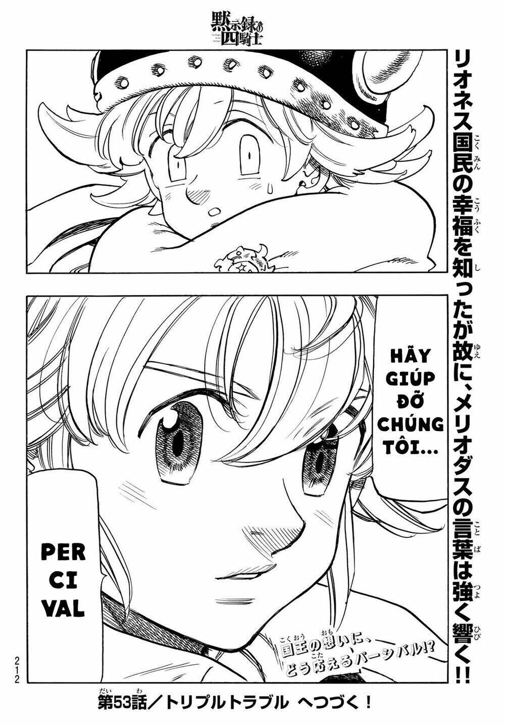 tứ kỵ sĩ khải huyền chapter 52: meliodas và percival - Trang 2