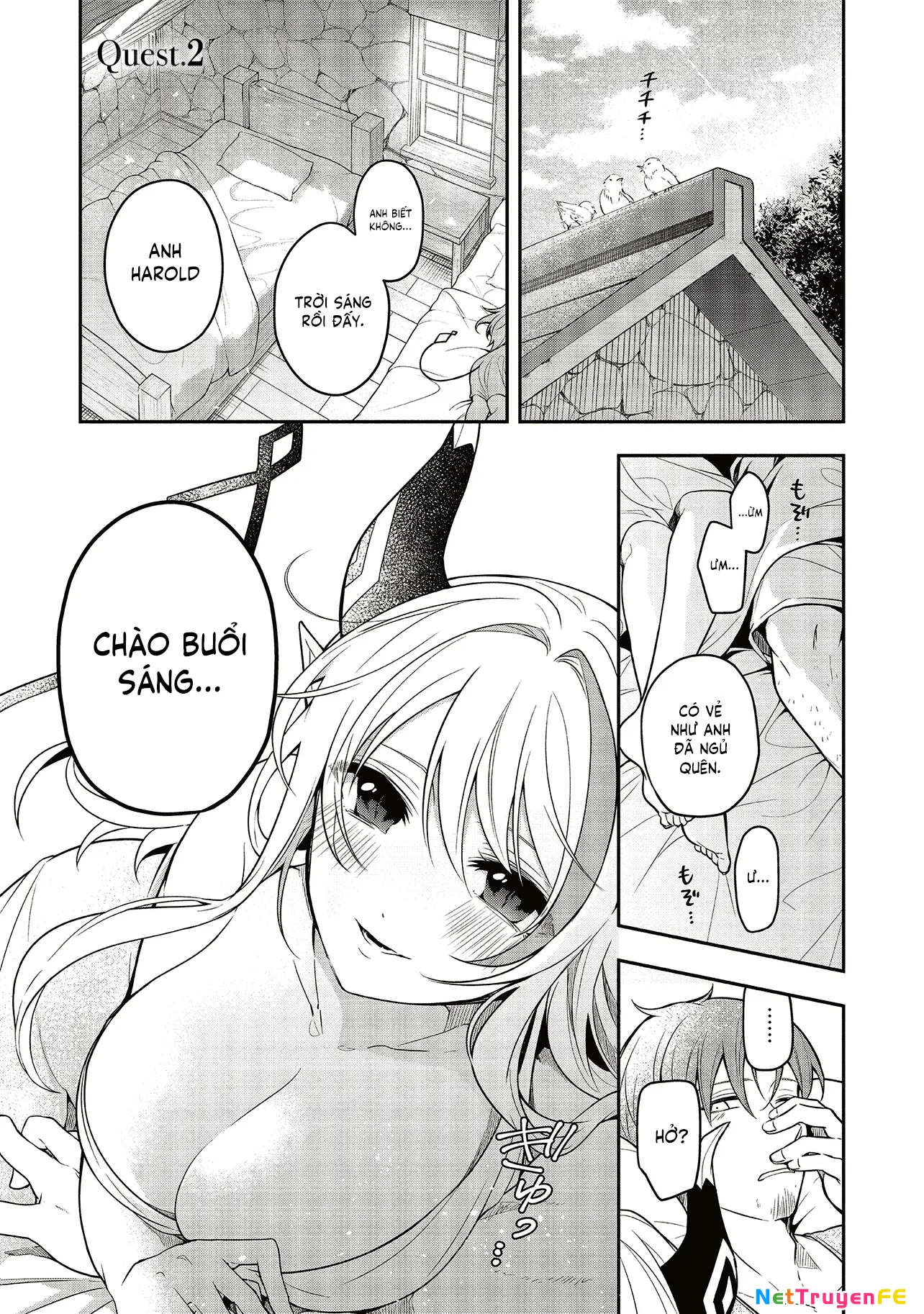 Shinkon Quest: Maou no Musume wa Majime Yuusha o Otoshitai Chapter 2 - Trang 2