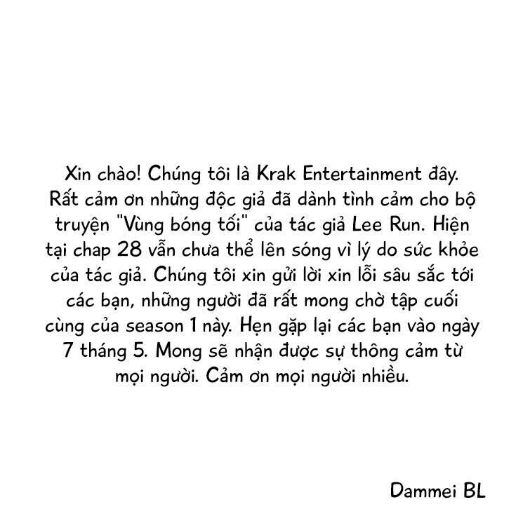 VÙNG BÓNG TỐI Chapter 27.2 THÔNG BÁO - Next Chapter 27.2