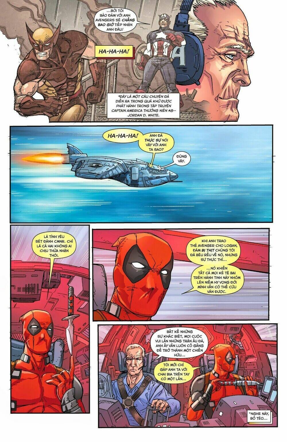 death of wolverine - deadpool & captain america [one shot] chương 1 - Trang 2