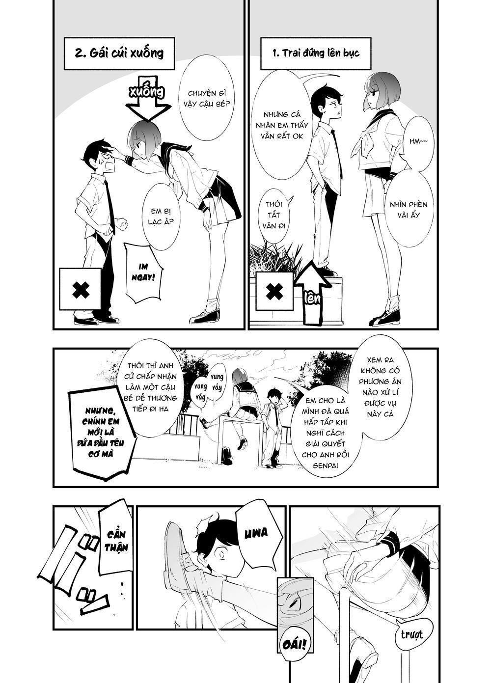 Koushinchou No Kouhai () To Teishinchou No Senpai () Ga Renai Ni Hatten Suru Made Chapter 3 - Trang 2