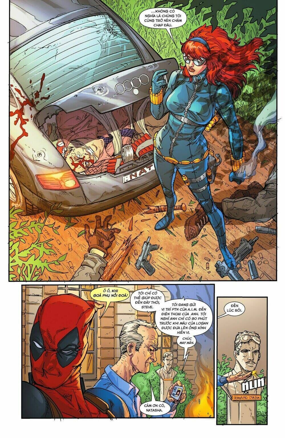 death of wolverine - deadpool & captain america [one shot] chương 1 - Trang 2