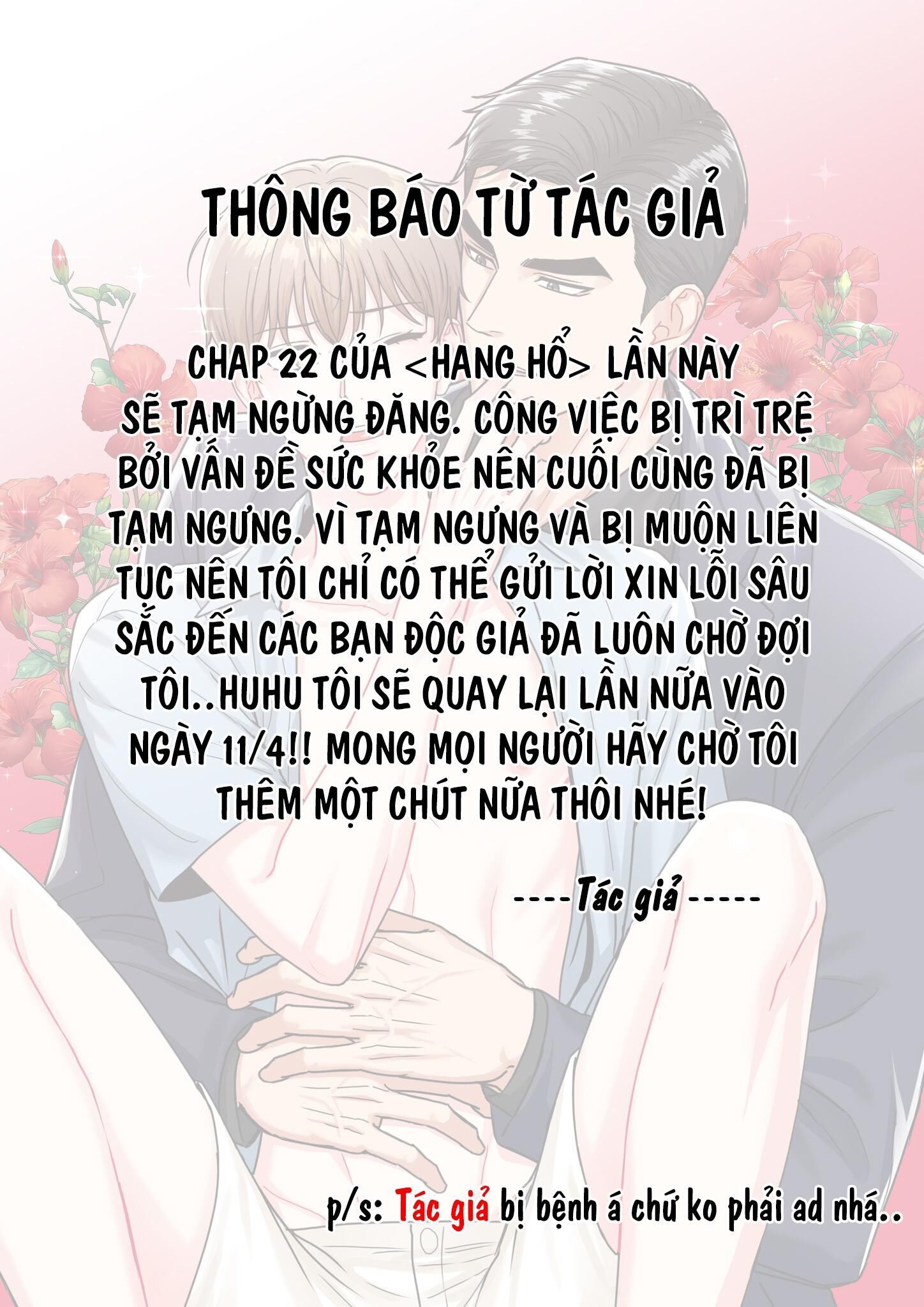 hang hổ Chapter 21.1 thông báo hoãn - Next Chapter 21.1