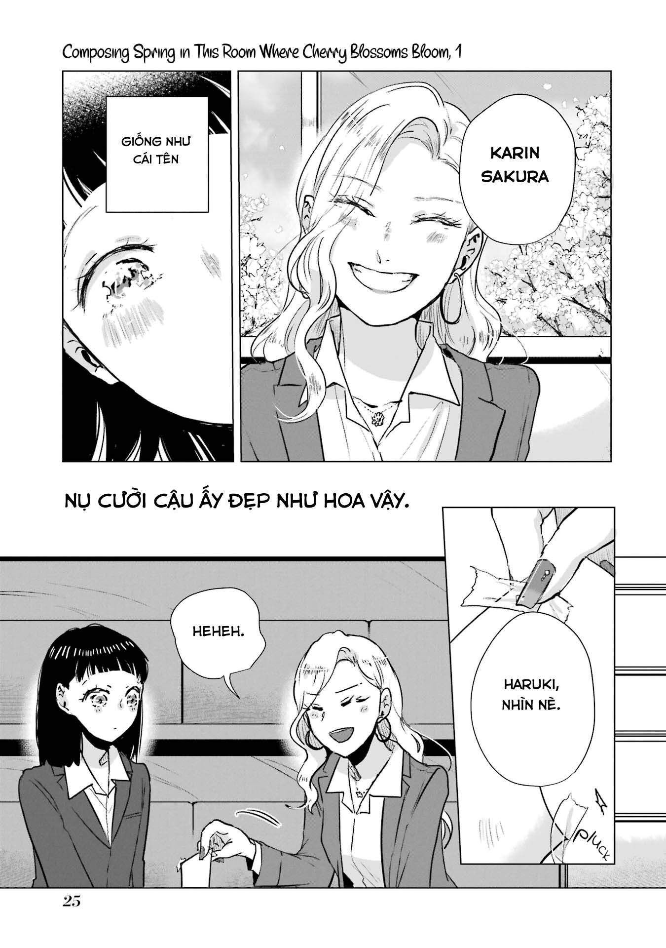 Haru Tsuzuru, Sakura Saku Kono Heya De Chapter 1 - Trang 2