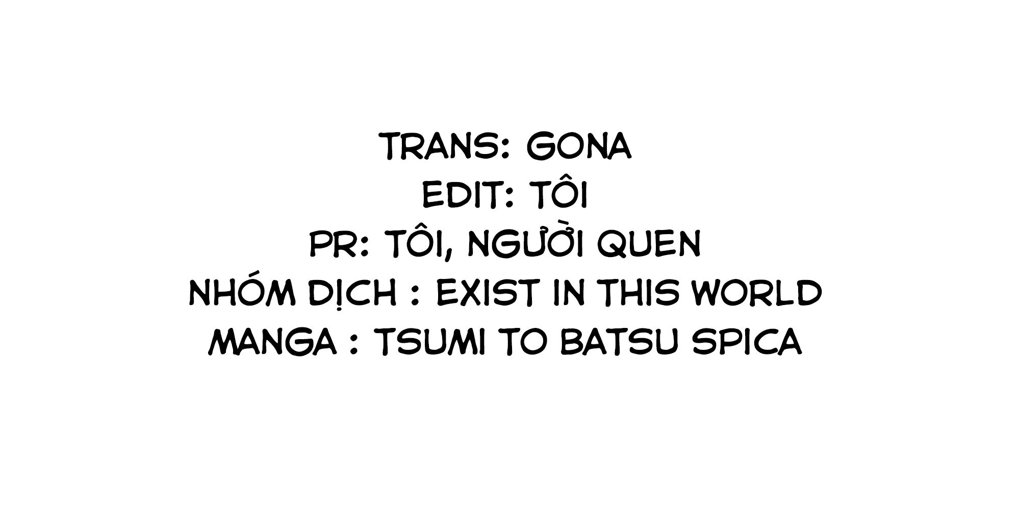 Tsumi to Batsu no Spica Chapter 1 - Trang 1