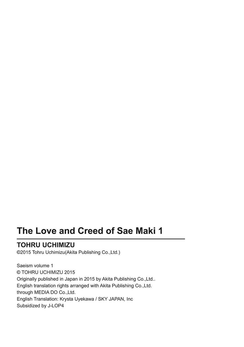 Saeism - The Love And Creed Of Sae Maki Chapter 5 - Next Chapter 6