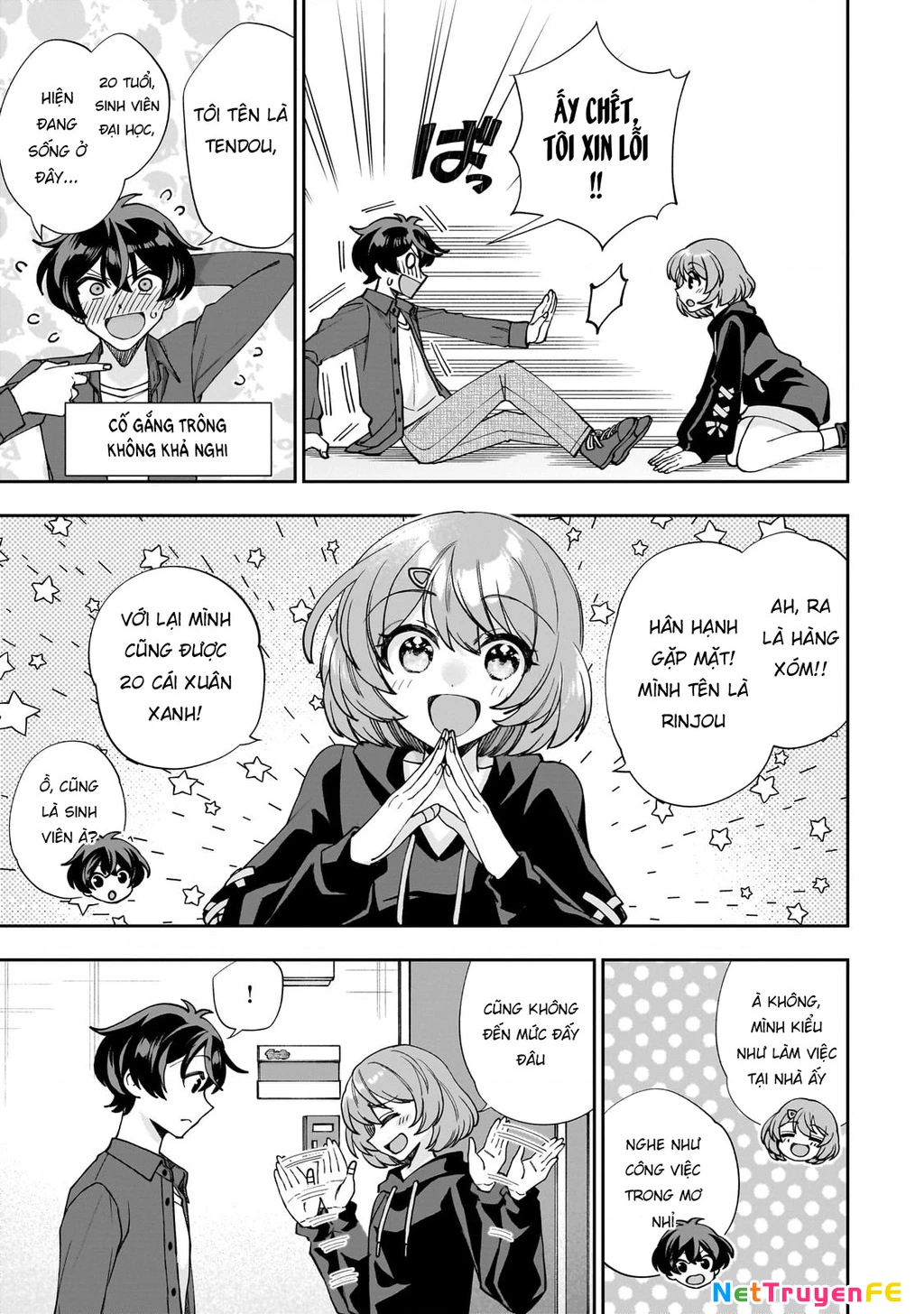 Net no "Oshi" to Real no "Oshi" ga Tonari ni Hikkoshite Kita Chapter 1 - Trang 2