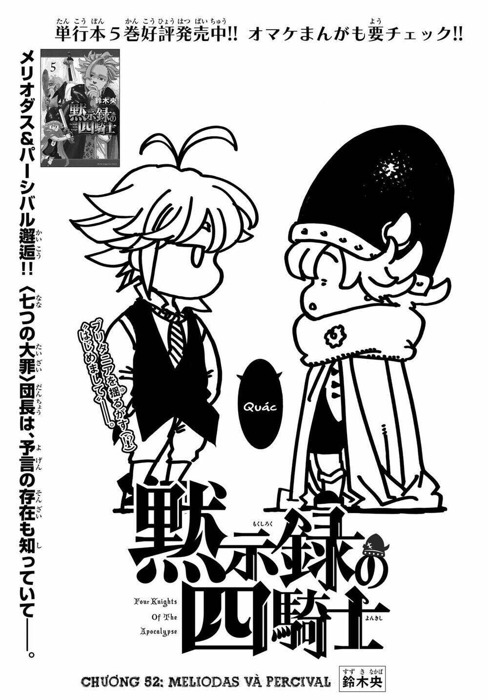 tứ kỵ sĩ khải huyền chapter 52: meliodas và percival - Trang 2